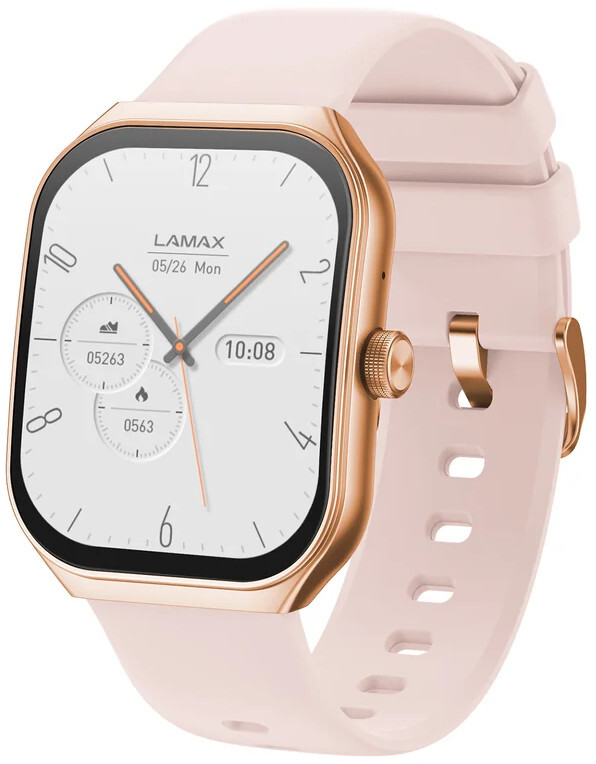 LAMAX Dárkový set Flow AMOLED Rose Gold 8596687004605 + náhradní řemínek