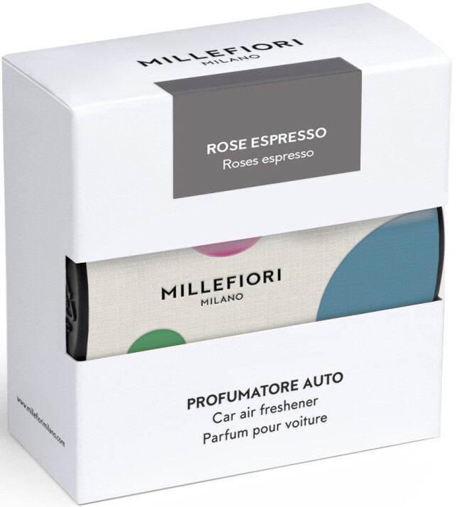 Millefiori Milano Vôňa do auta Textil Geometric Rose Espresso - farebná