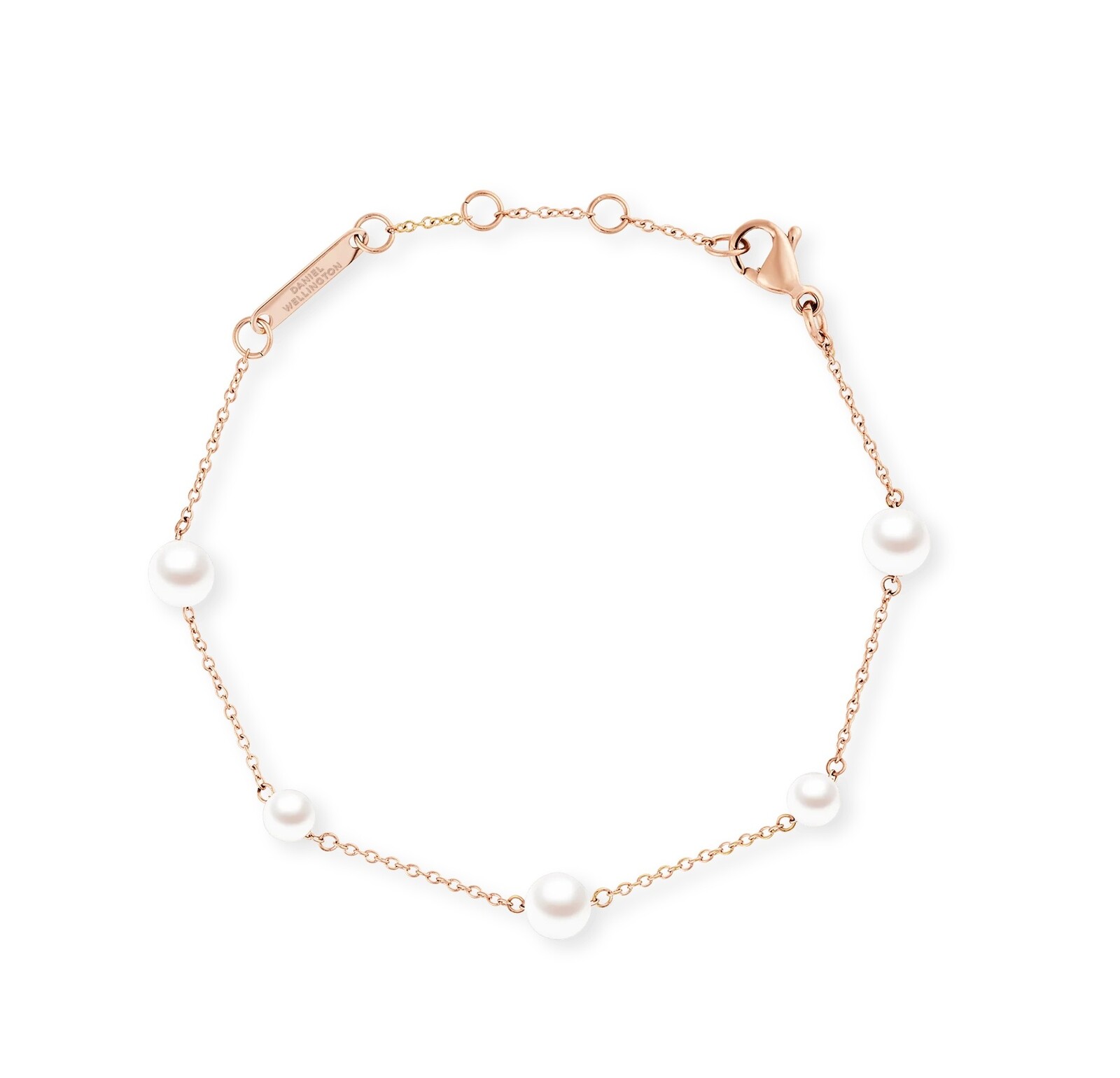 Daniel Wellington Pozlátený náramok s perlami Swarovski Pearl Step DW00402108