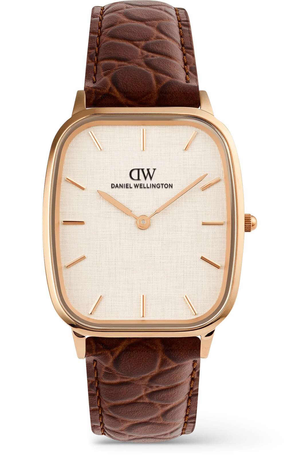 Daniel Wellington Marlon 32x36.30 Brown Croc Belly Linen Off-White DW00100955