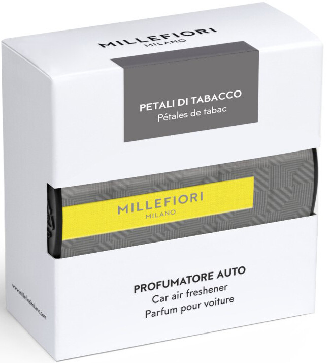 Millefiori Milano Vôňa do auta Textil Floral Petali Di Tabacco - šedá