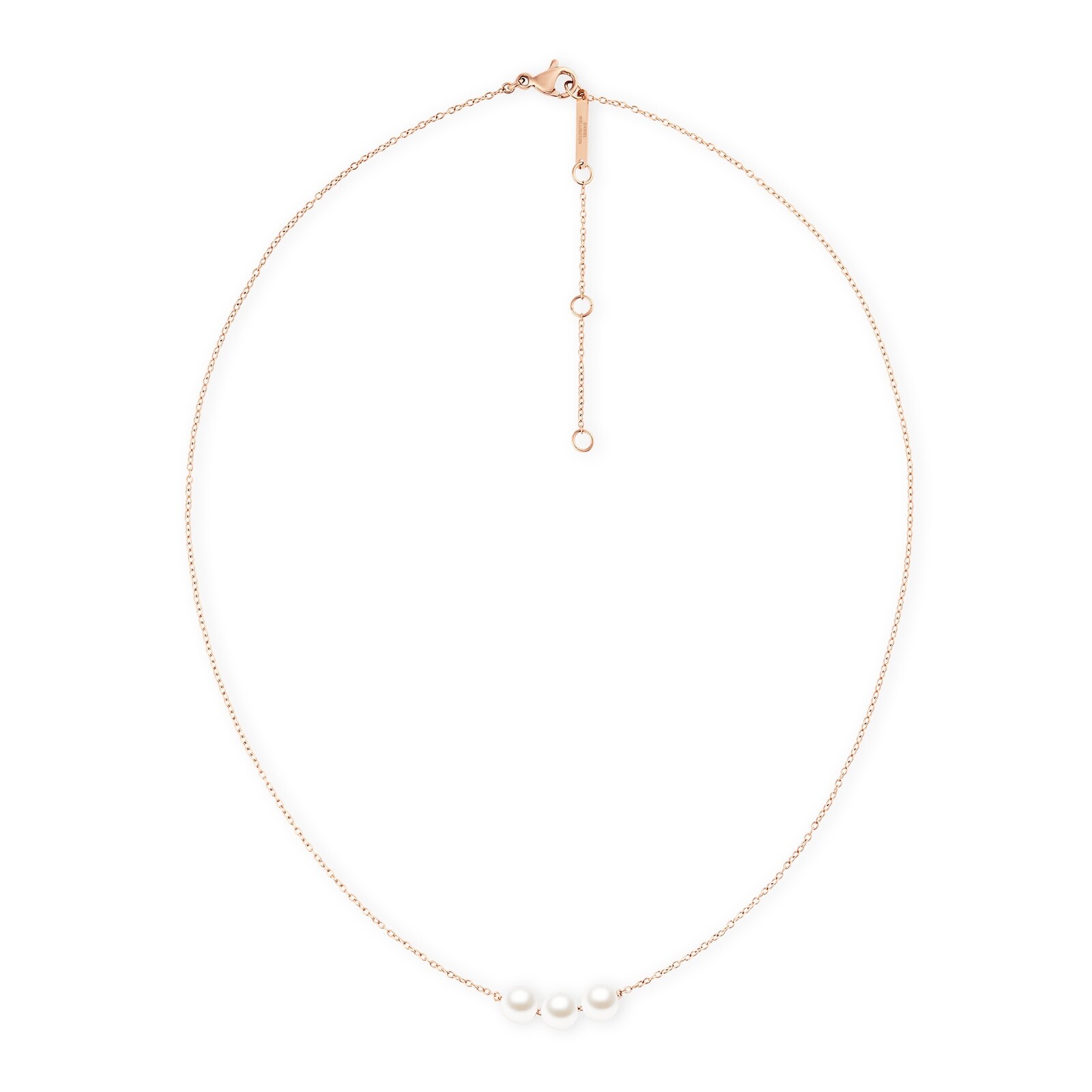 Daniel Wellington Pozlátený náhrdelník so Swarovski perlami Pearl Trio DW00402111