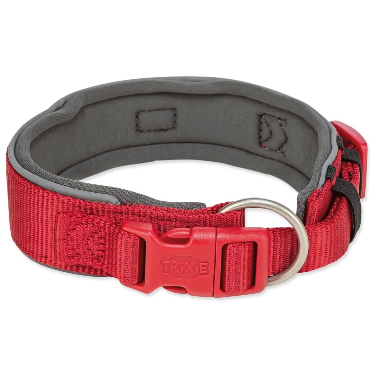 Obojek Trixie Premium extra široký červeno-grafitový L-XL 53-62cm/50mm