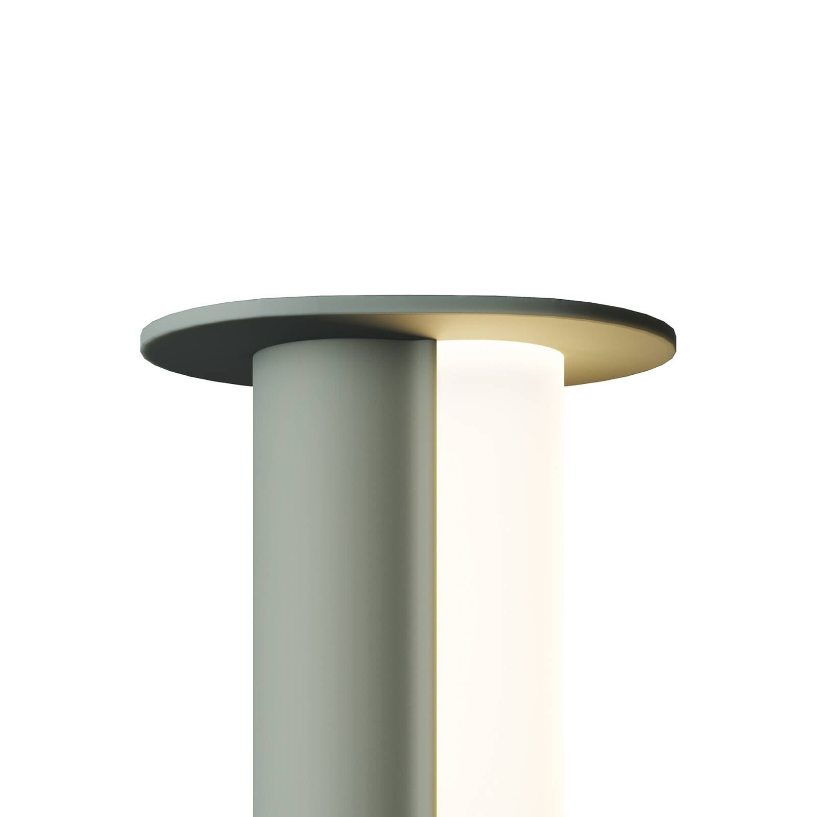 Stolová LED lampa na akumulátor Asym, zelená, kovová, 2700 K, 2 W