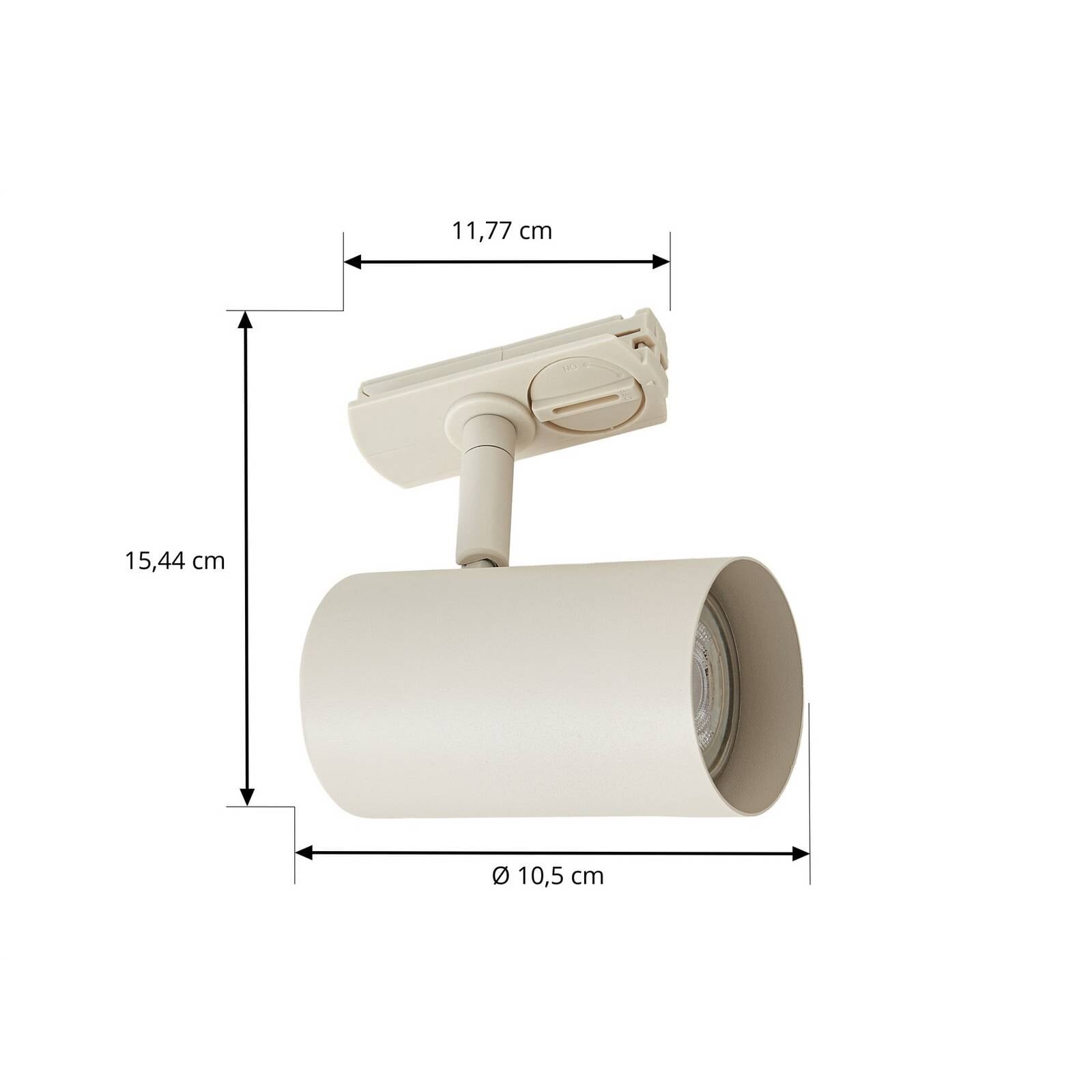 Lindby bodové svietidlo na lištu Linaro, GU10, Ø 6 cm, béžové, 1-fázové