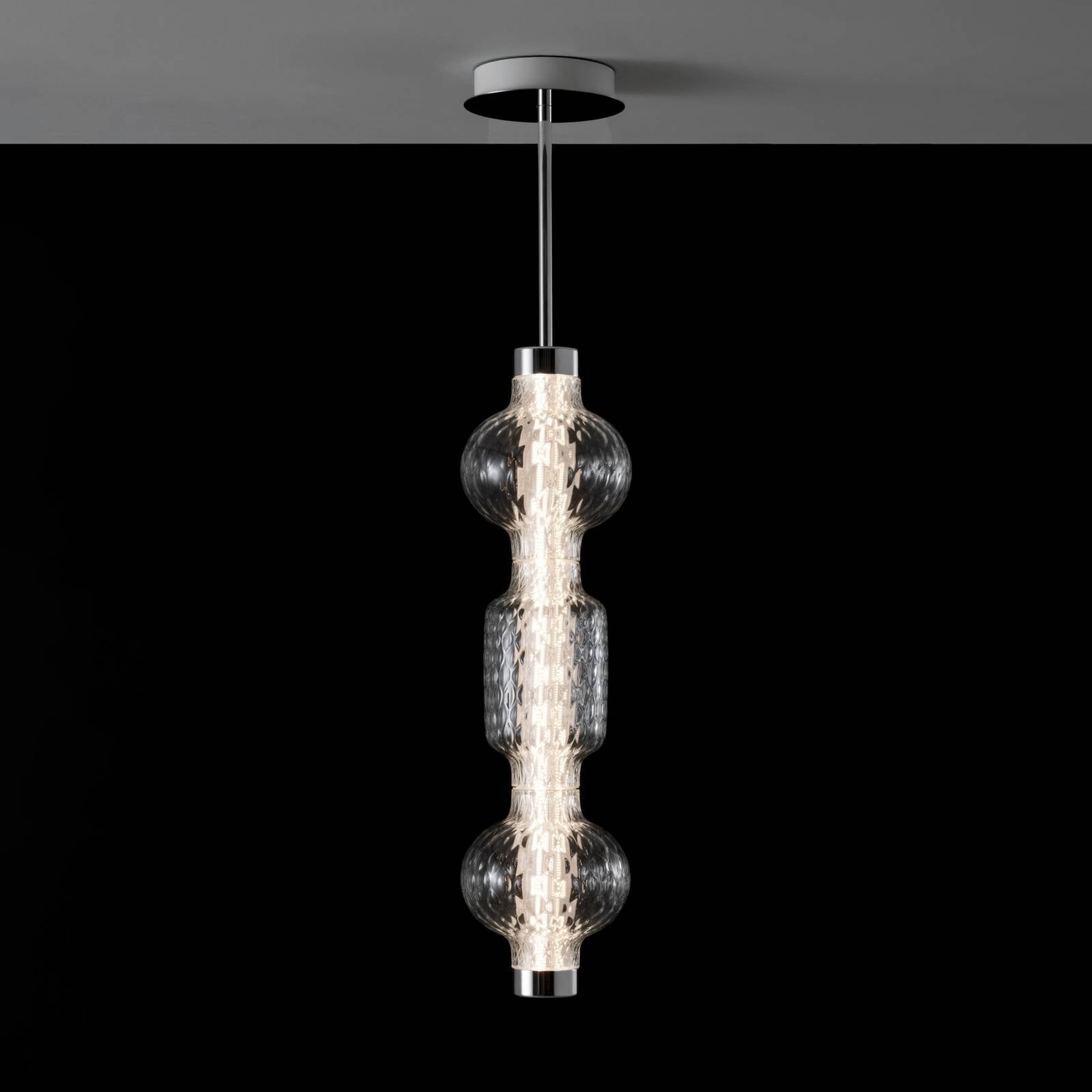 LED závesné svietidlo Artemide Alambicco Vertical, 73 cm, 3 000 K
