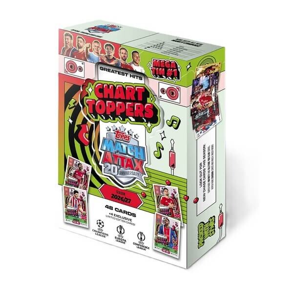 Topps 2026–2027 Topps Match Attax Mega Tin 3 Record Breakers – futbalové kartičky