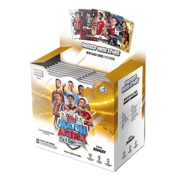 Topps 2026–2027 Topps Match Attax Booster Box – futbalové kartičky