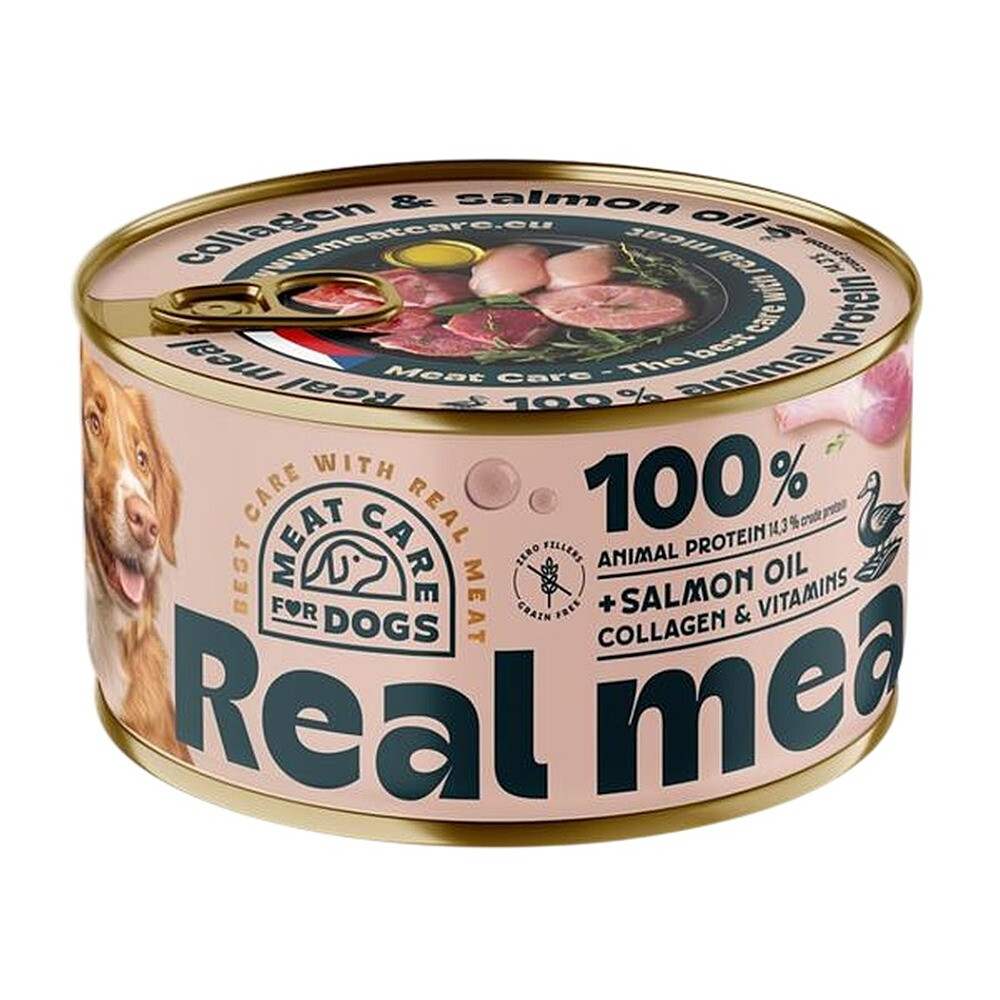 MEAT CARE For pets real meal konzerva pre psov kačica 400 g