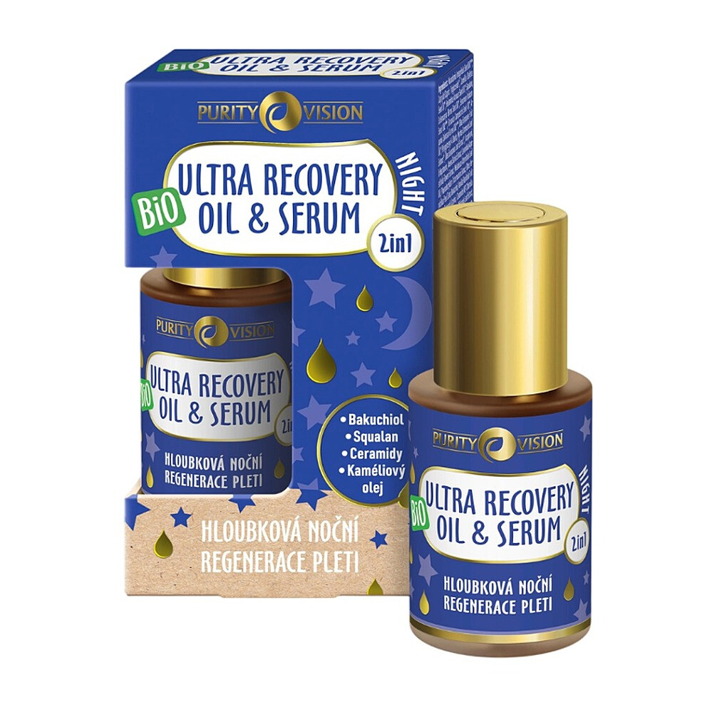 PURITY VISION Ultra recovery nočný oil & sérum 2in1 BIO 30 ml
