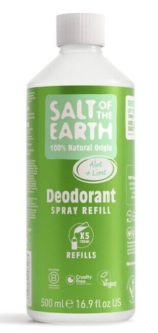 Prírodný kryštálový deodorant - Aloe a Limetka - náplň 500ml
