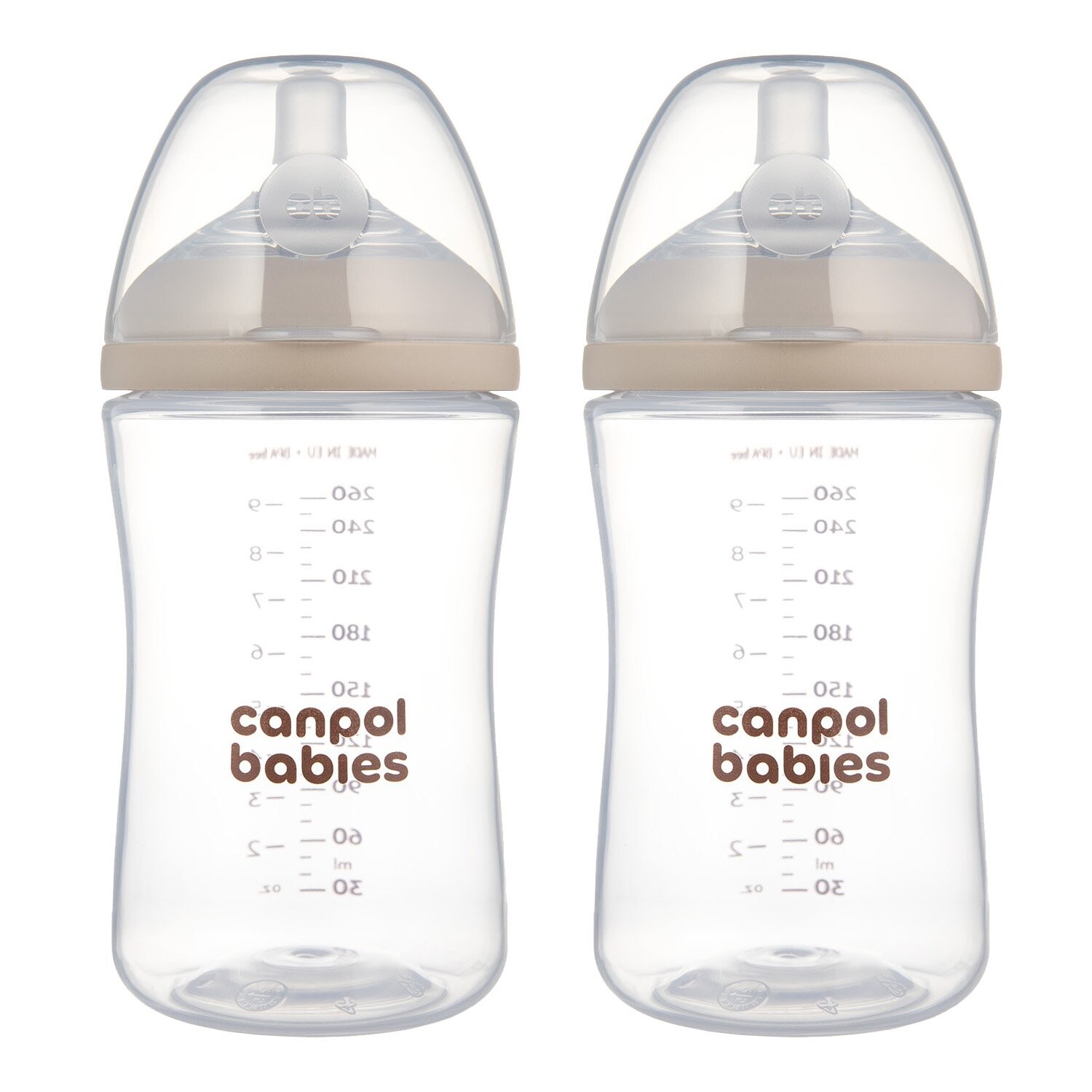 CANPOL BABIES Sada fliaš Natural Shape 2 x 260 ml