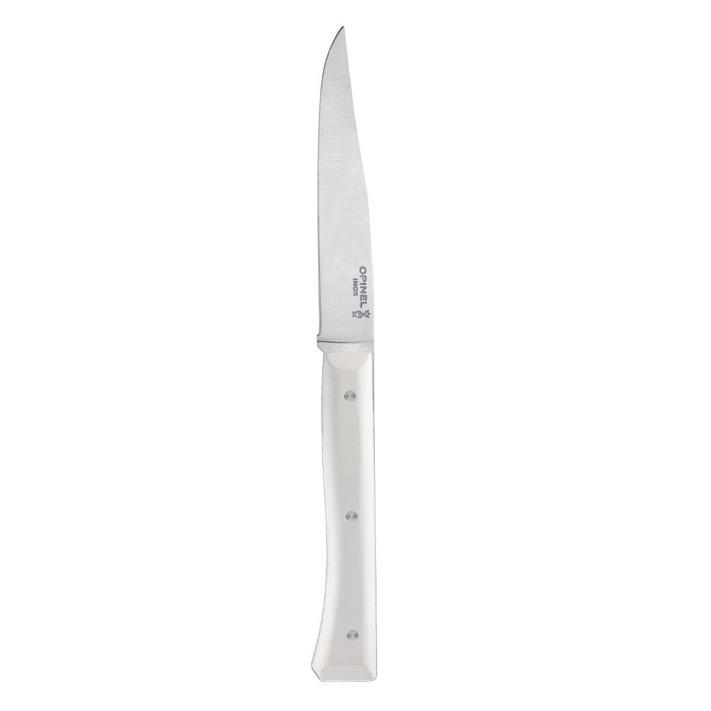 Jedálenský nôž FACETTE 11 cm, sada 4 ks, biela, Opinel