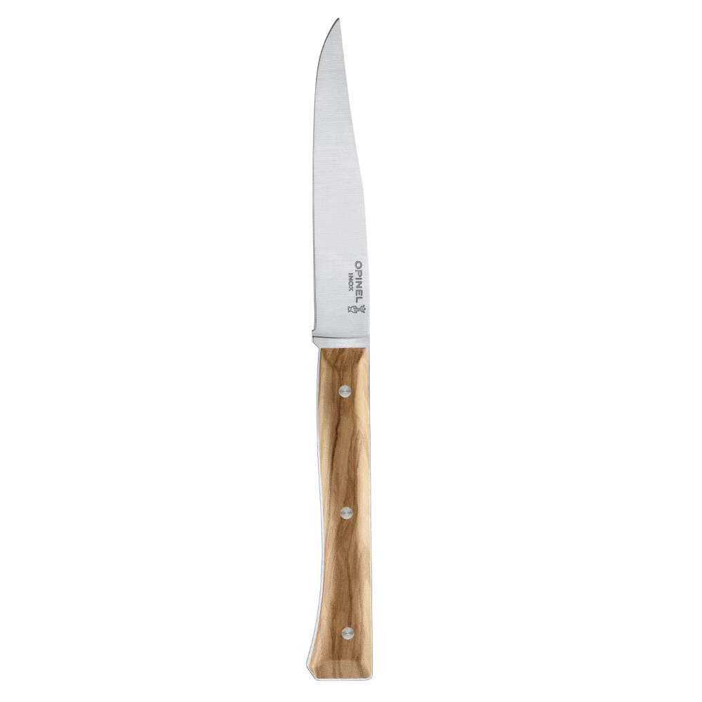 Jedálenský nôž FACETTE 11 cm, sada 4 ks, olivové drevo, Opinel