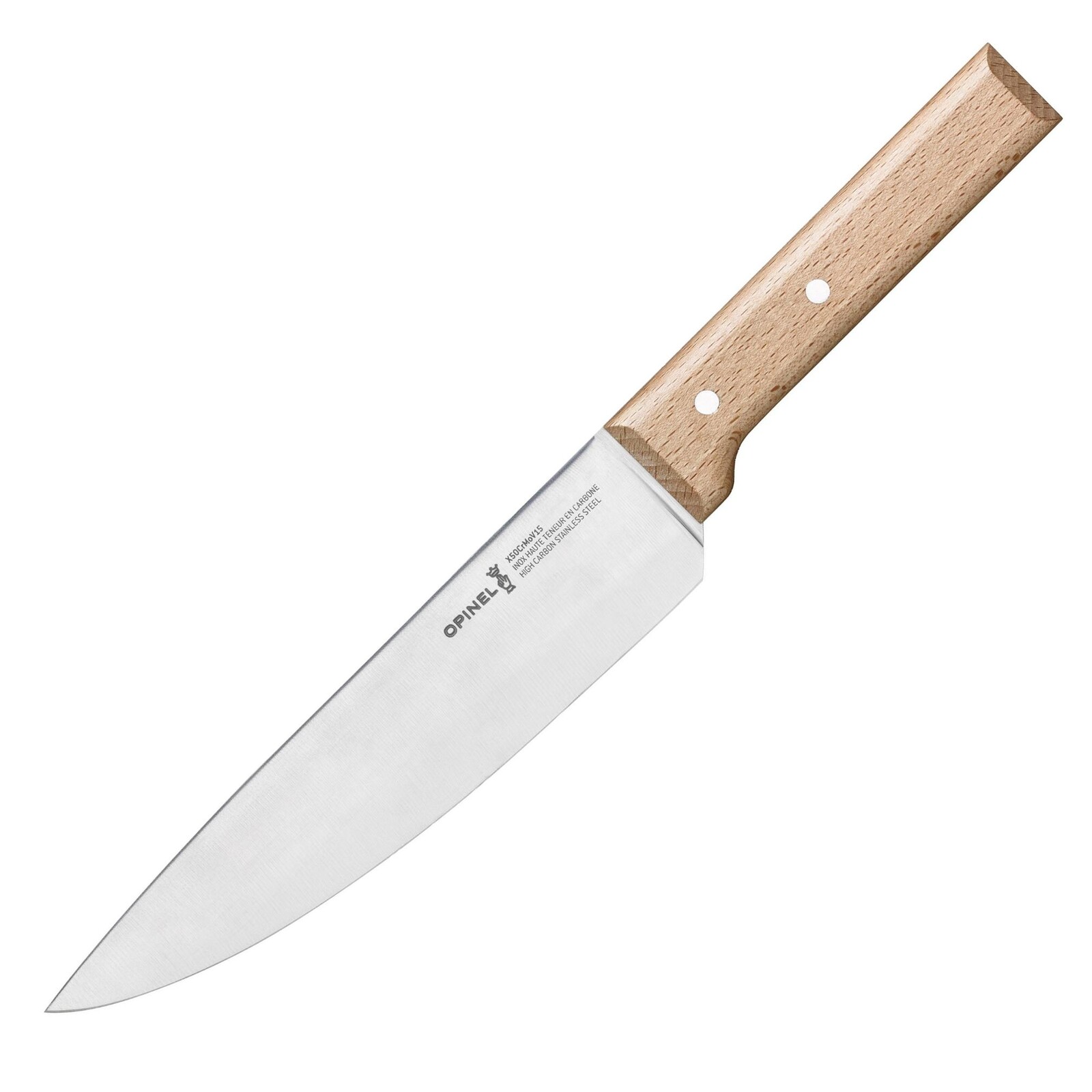 Kuchársky nôž N°118 PARALLÈLE 20 cm, prírodný, bukové drevo, Opinel