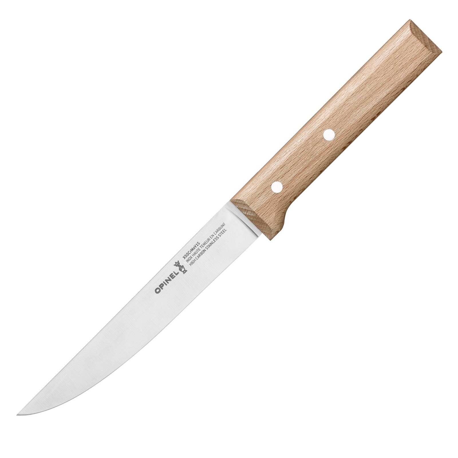 Nôž na mäso N°120 PARALLÈLE 16 cm, prírodné, bukové drevo, Opinel
