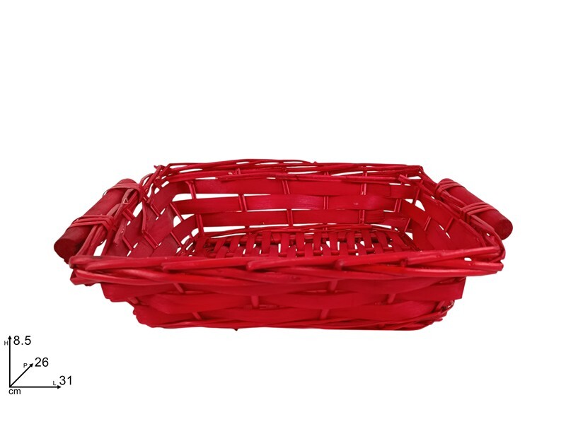 MAKRO - Kôš obdĺžnik 31x26cm červený