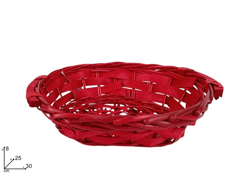 MAKRO - Kôš oválny 30x25cm červený