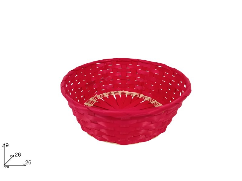 MAKRO - Košík okrúhly 26x9cm červený