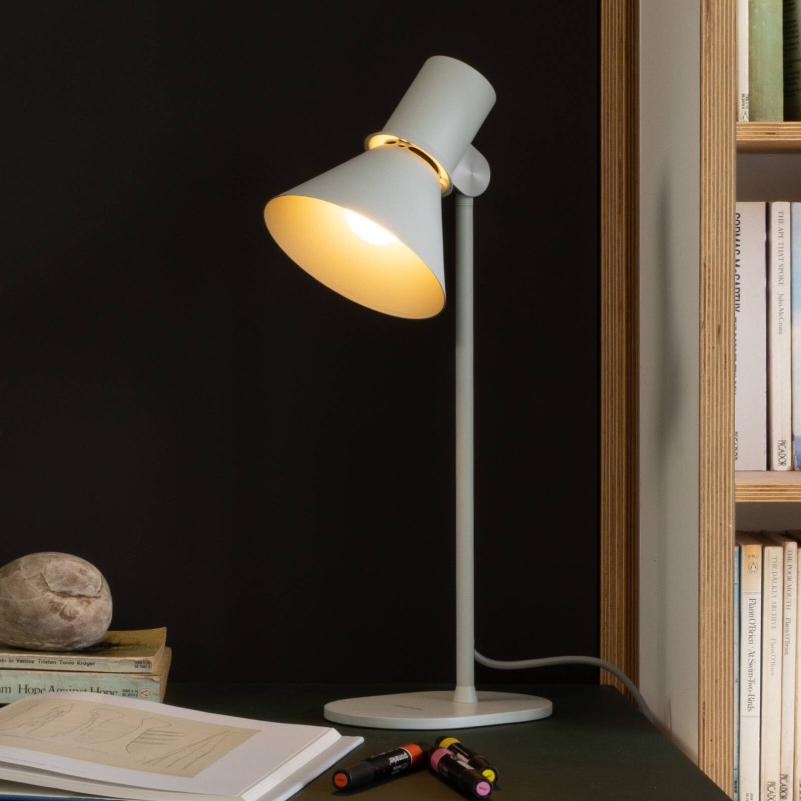 Stolová lampa Anglepoise typ 80 T1, GRAU, 48 cm, kovová