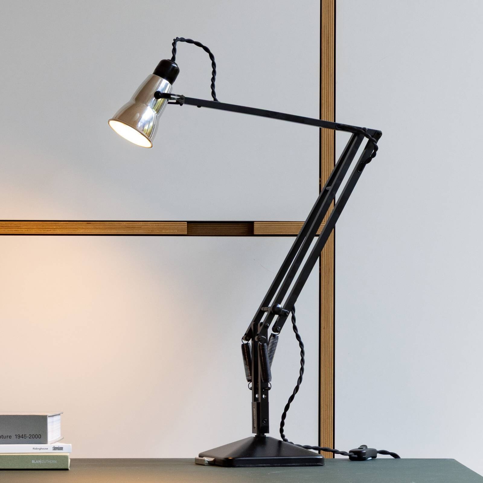 Stolná lampa Anglepoise Original 315, strieborná/čierna