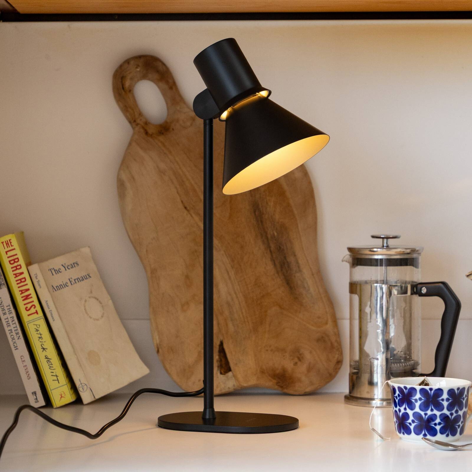 Stolová lampa Anglepoise typ 80 T1, matná čierna, 48 cm, kov
