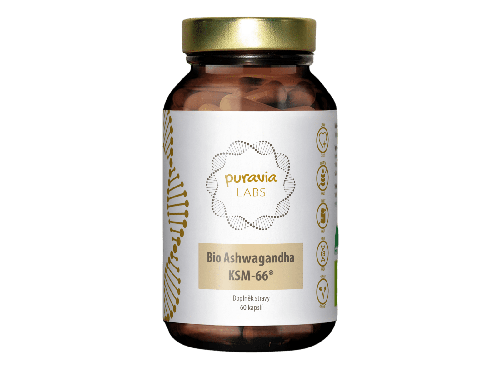 PURAVIA LABS BIO Ashwagandha KSM-66® 60 x 500 mg