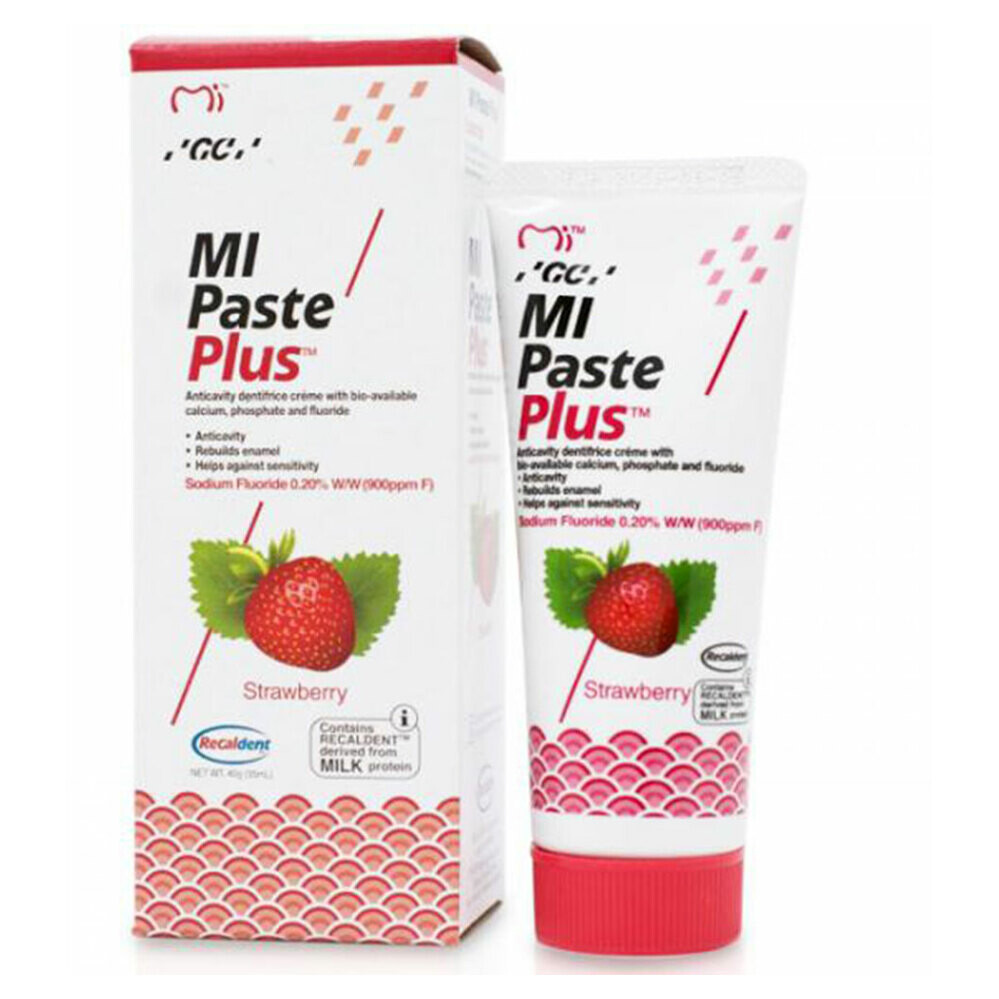 GC MI Paste Plus Dentálny krém jahoda 35 ml, poškodený obal