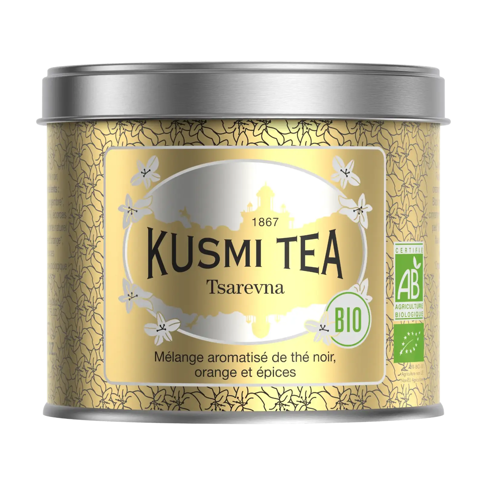 Čierny čaj TSAREVNA 100 g, plechovka, Kusmi Tea