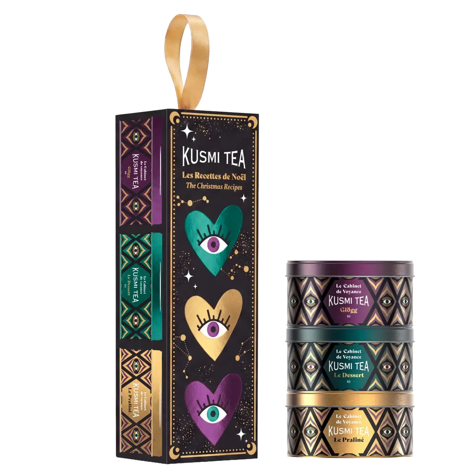 Čajová darčeková sada THE CHRISTMAS RECIPES, 3 x 20 g plechovka, Kusmi Tea