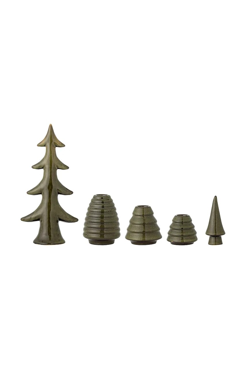 Bloomingville  svietnik vianočný z kameniny 5-pak Woods