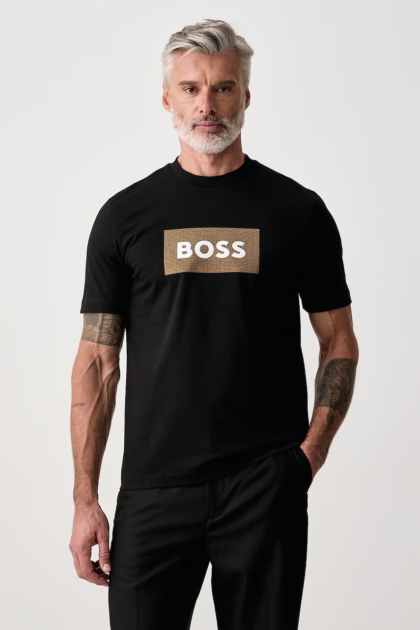 BOSS  tričko pánske bavlnené C-Taut