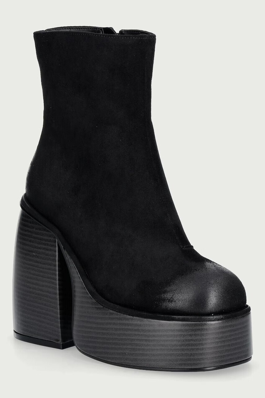 Buffalo členkové čižmy na podpätku dámske Heart Bootie Stack