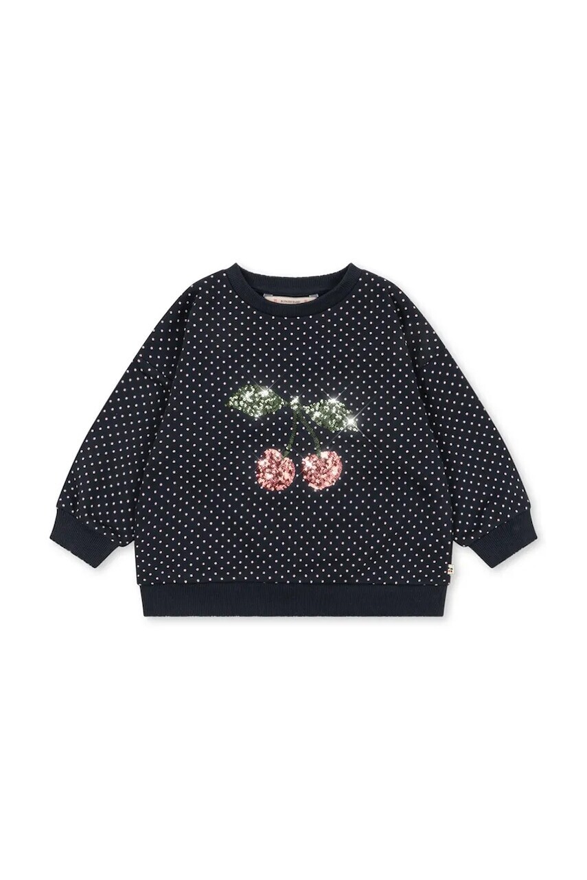 Konges Sløjd mikina detská s bavlnou LOU DOT SEQUIN SWEAT SHIRT GOTS