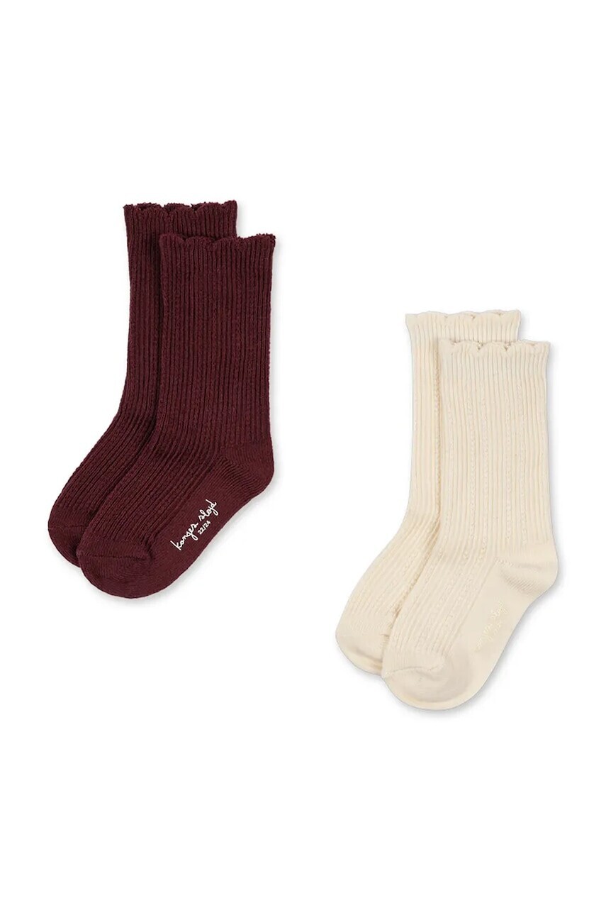 Konges Sløjd ponožky detské 2 PACK POINTELLE SOCKS 2-pak