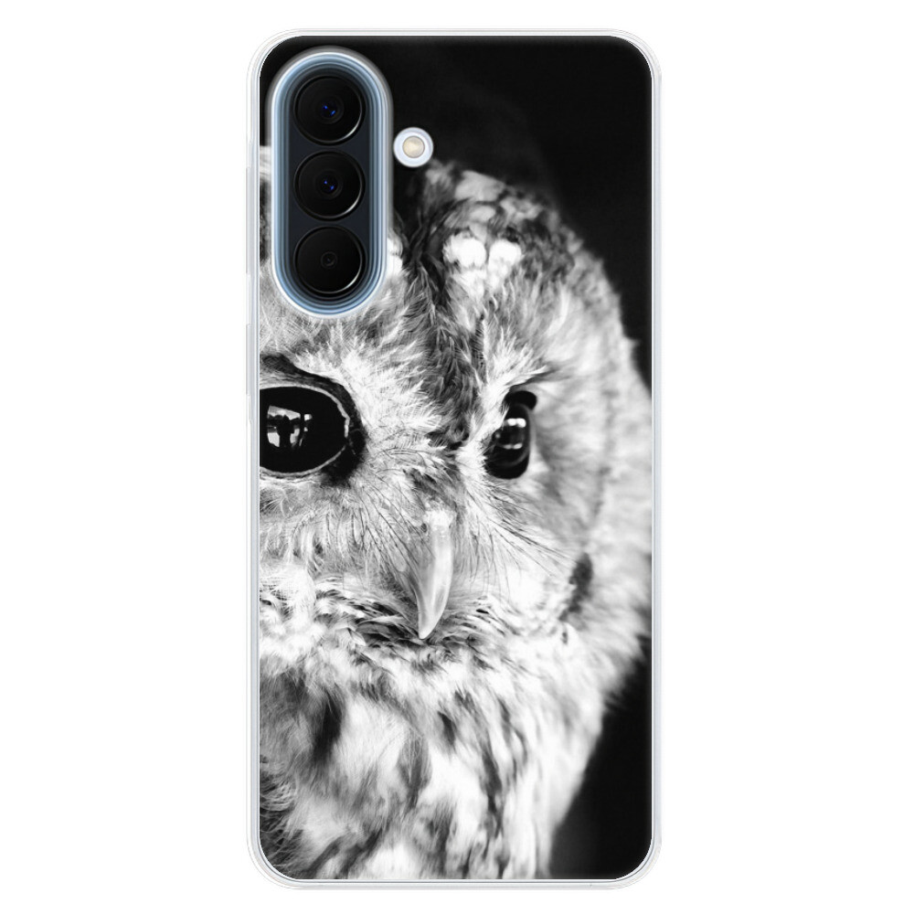 Odolné silikónové puzdro iSaprio - BW Owl - Samsung Galaxy A57