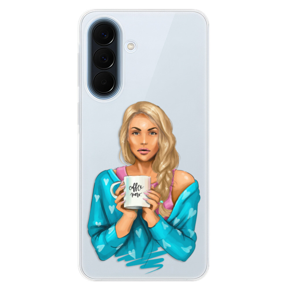 Odolné silikónové puzdro iSaprio - Coffe Now - Blond - Samsung Galaxy A57