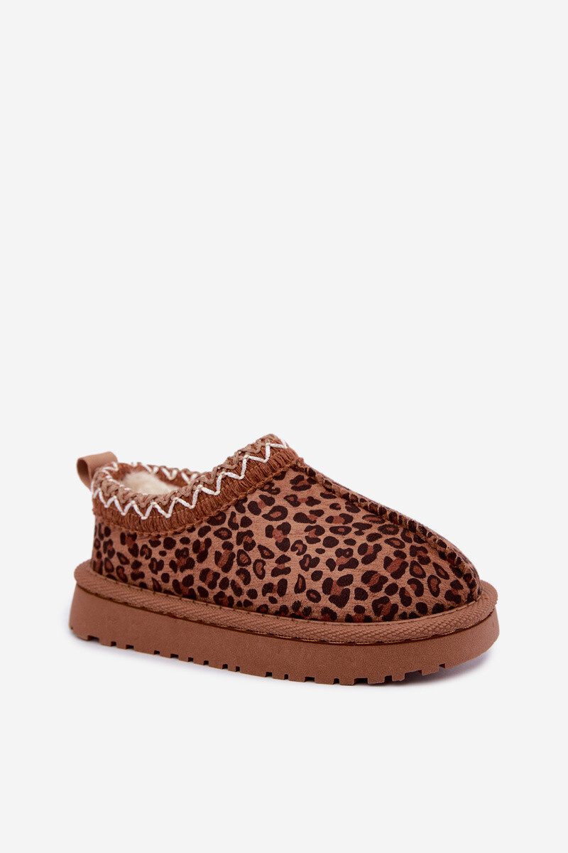Dievčenské snehule s výšivkou Ysmerine leopard