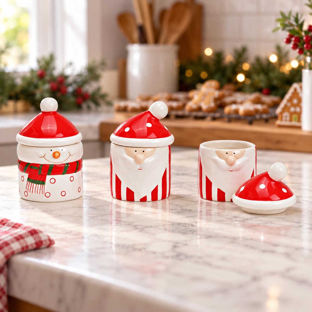 Dózy „Snehuliak“ a „Santa“, sada 2 ks