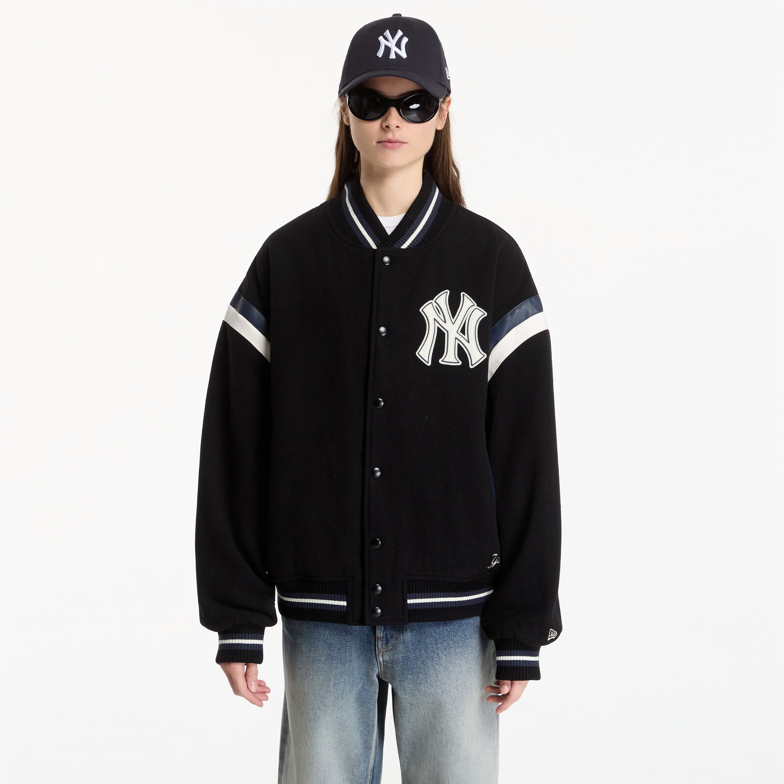 Bunda New Era MLB DS Varsity Jacket New York Yankees UNISEX Black XL