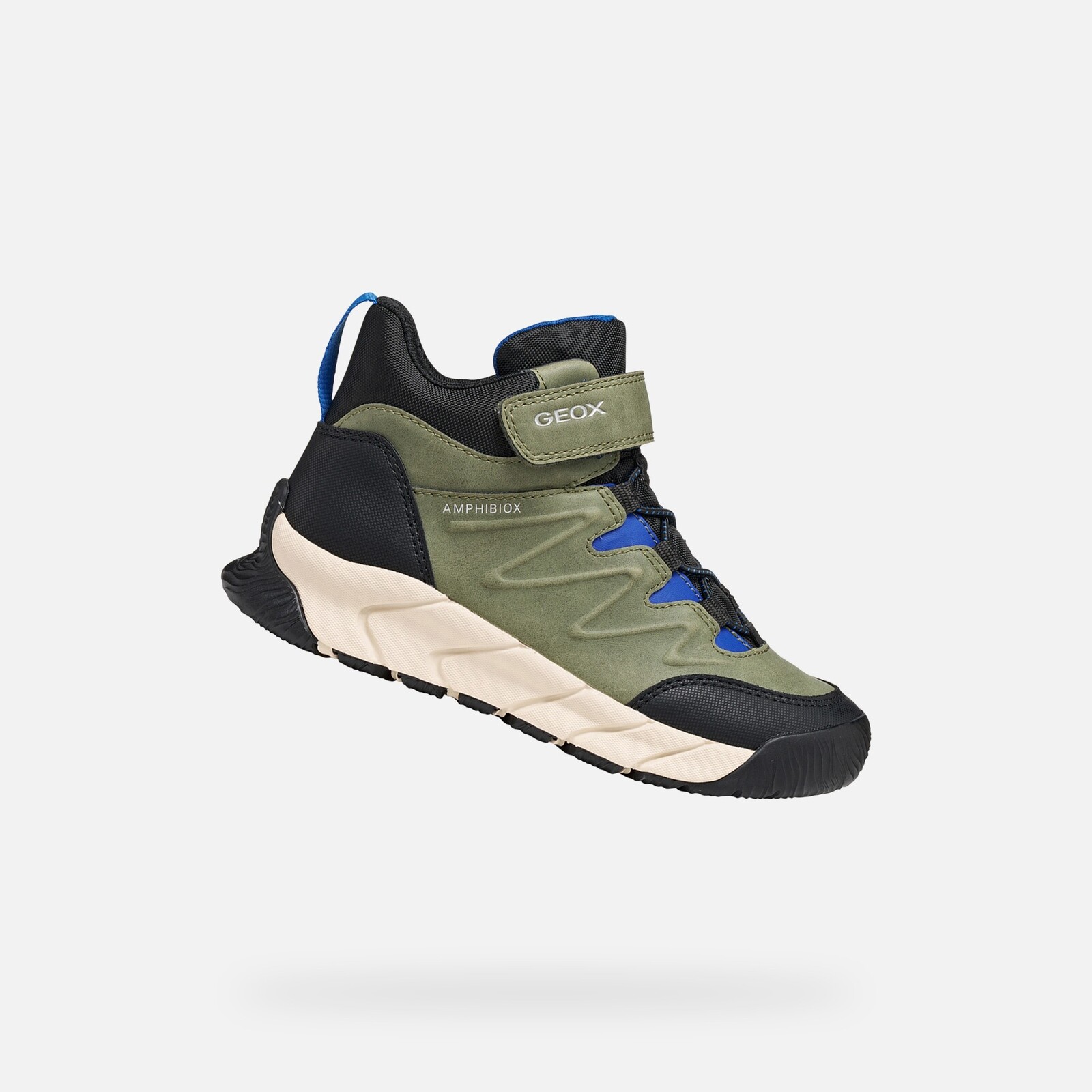 Khaki zateplené členkové topánky Geox Flexyper Pro B pre chlapcov