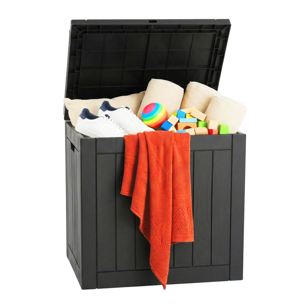 Relaxdays TRUHLA Čierna plast 118 l