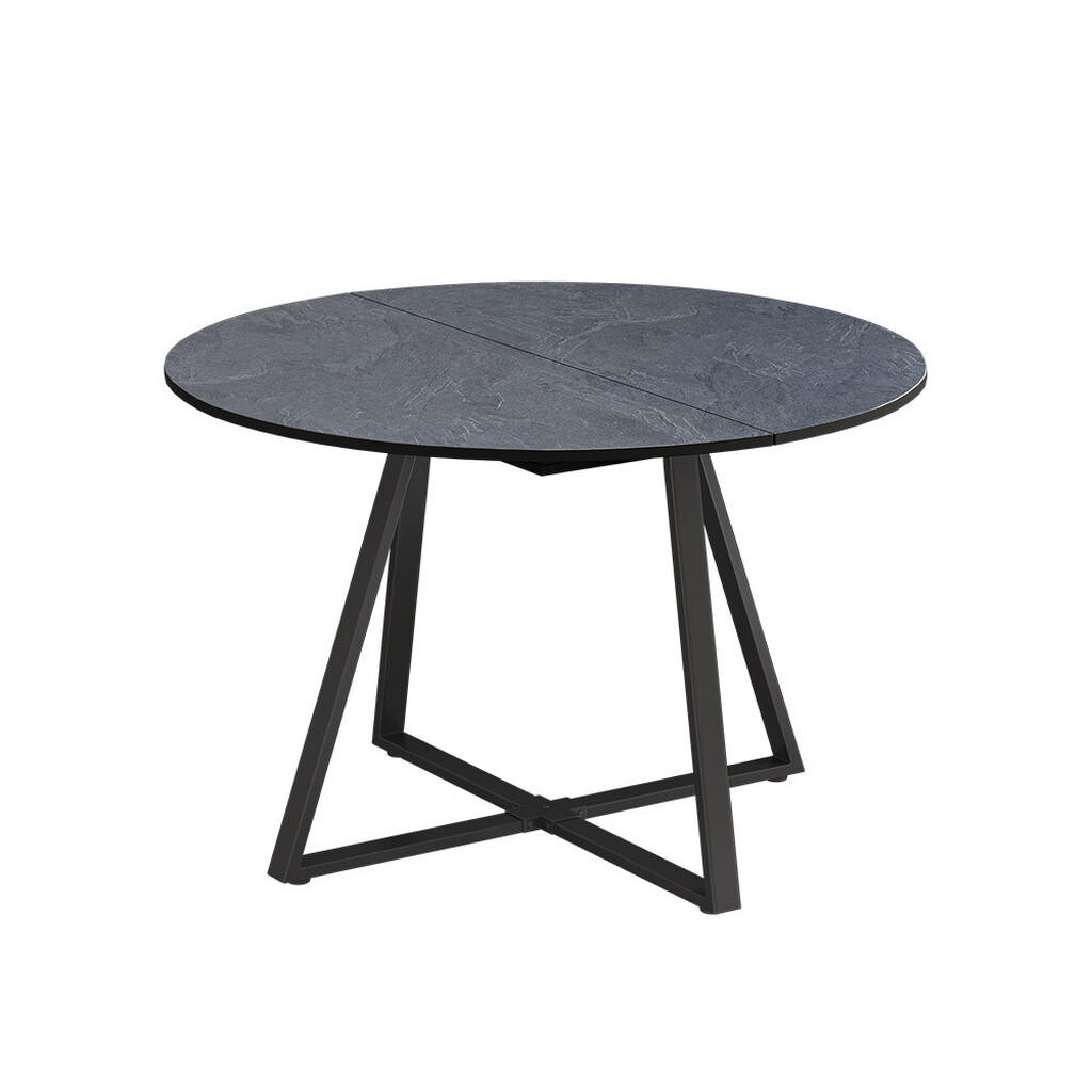 Vicco JEDÁLENSKÝ STÔL Loyd, antracitová/čierna, 120-160 x 120 cm Rozšíriteľný