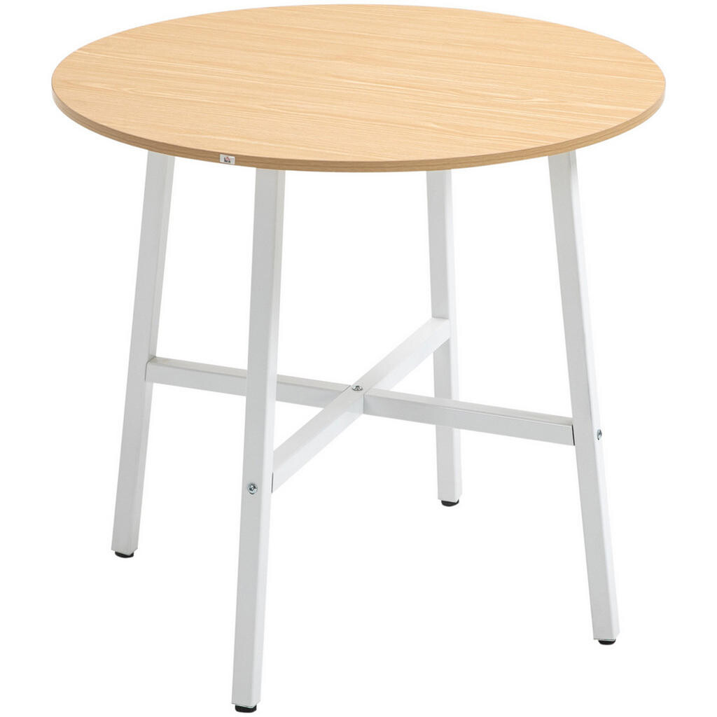 OKMYHOME JEDÁLENSKÝ stôl Ø 80 cm, prírodný dekor dreva, kovová konštrukcia