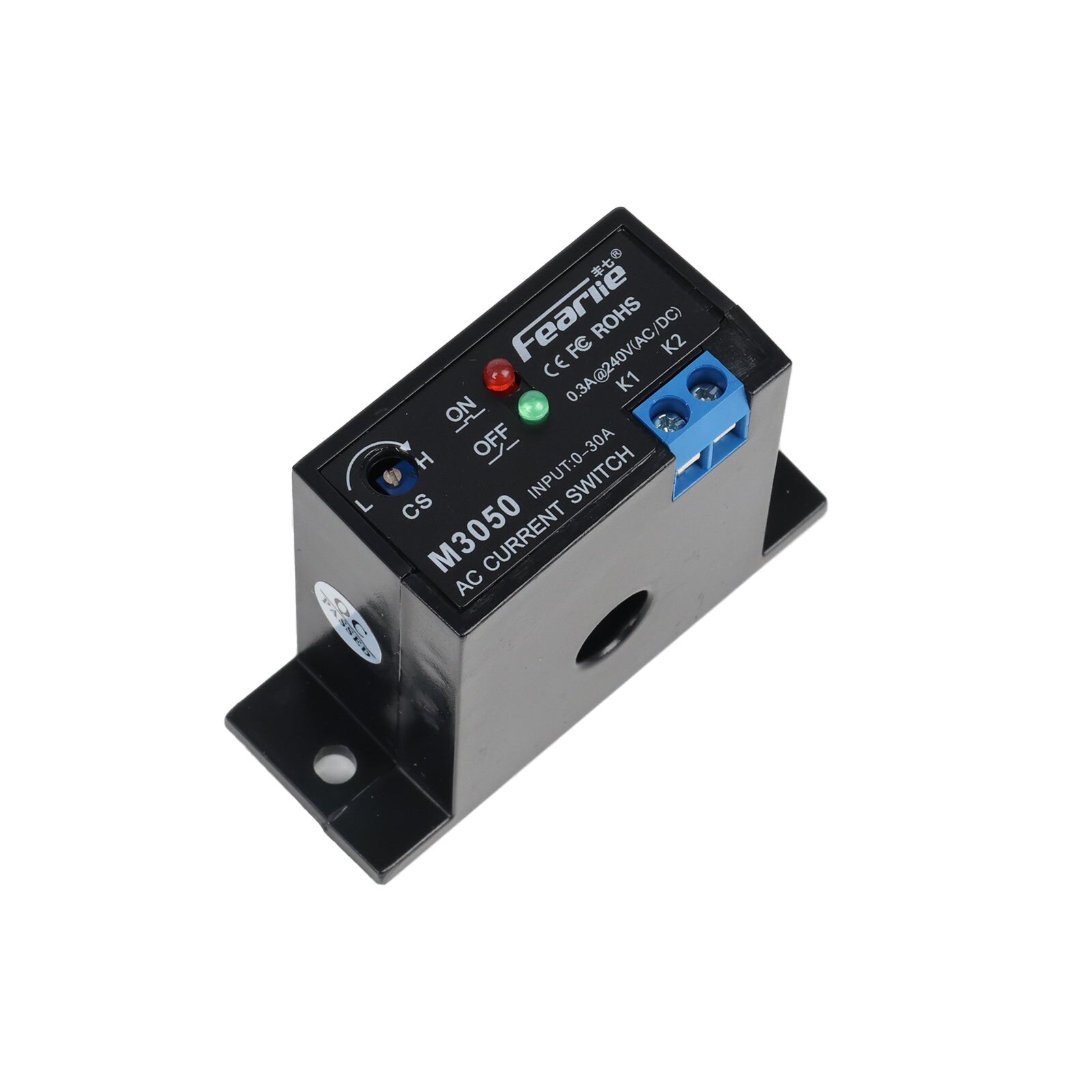 Modul prúdového relé M3050 AC (spínací kontakt NC, nastaviteľný v rozsahu 0,2–30 A)