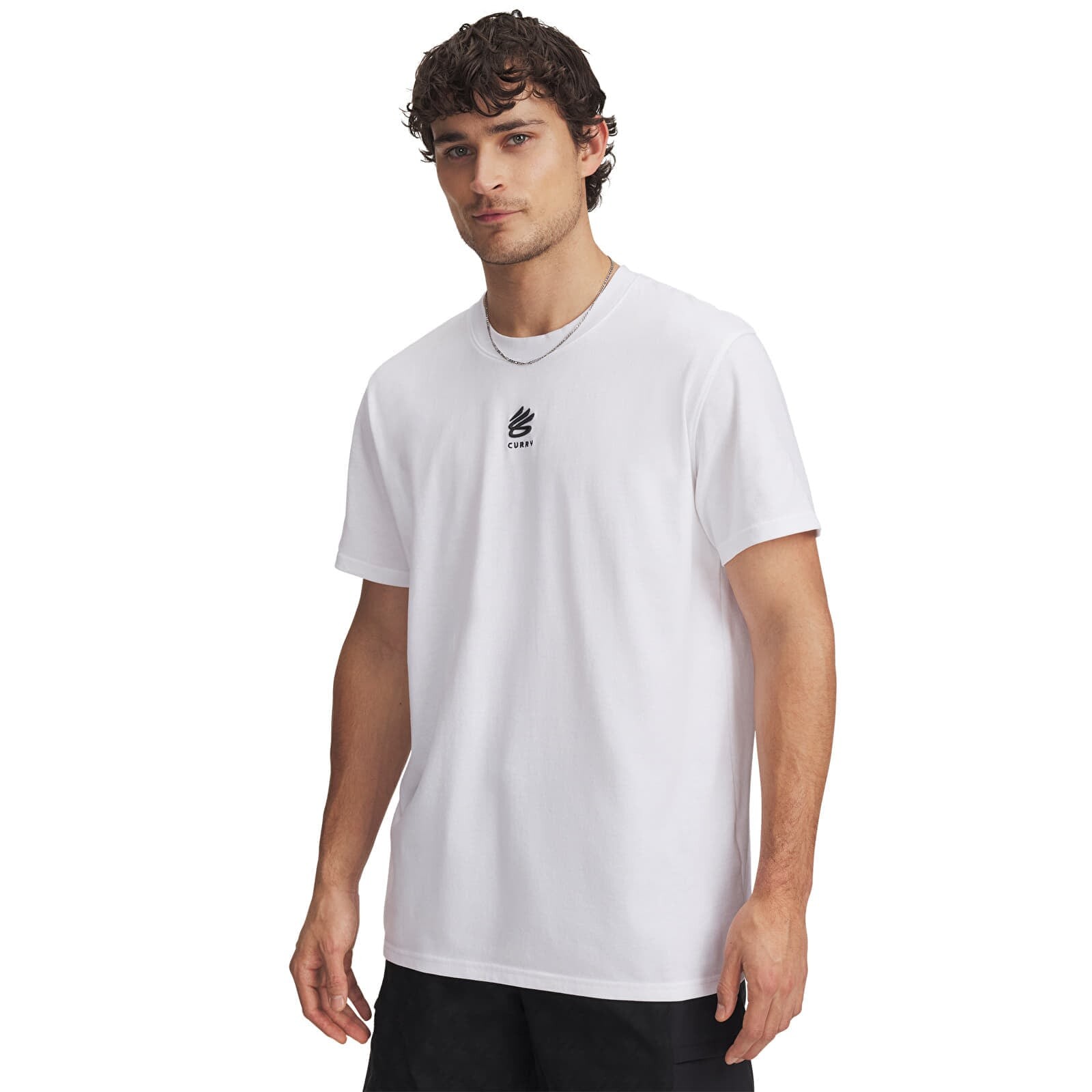 Tričko Under Armour Curry Hvyweight Logo Tee White XL