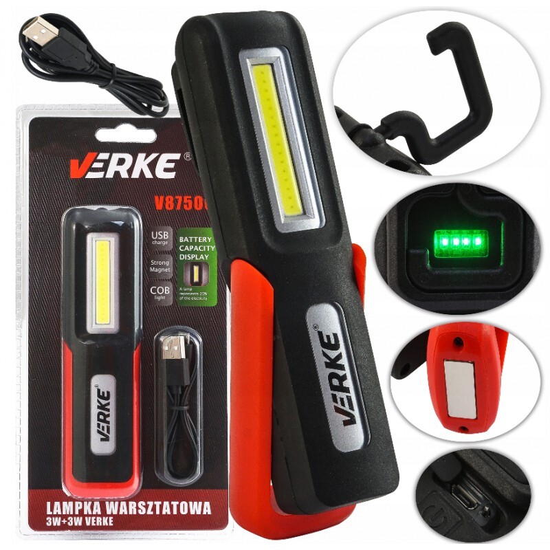Pracovná lampa 3W + 3W led 1200 mAh V87500