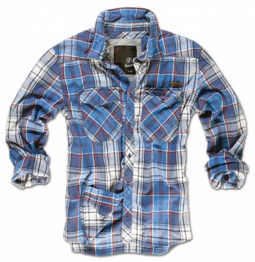 Košeľa Brandit Check Shirt - modrá, XL