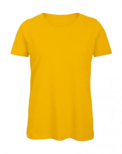 Tričko dámske B&C Jersey - žlté, XL