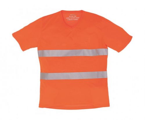 Tričko reflexné Yoko Fluo V - oranžové, 3XL